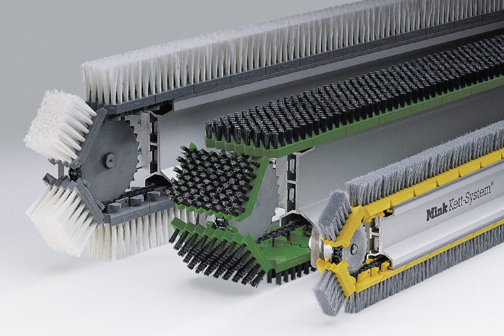 Mink Buersten Kett-System conveyor chain with brushes